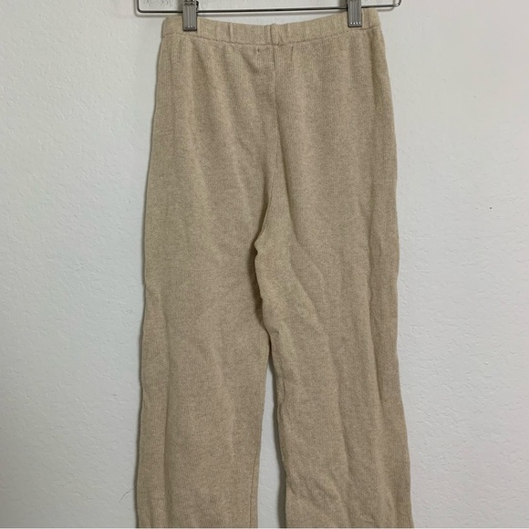 Indigo Luna Flare Leg 100% Organic Cotton Textured Pants Beige Womens XS Coastal - Picture 13 of 17